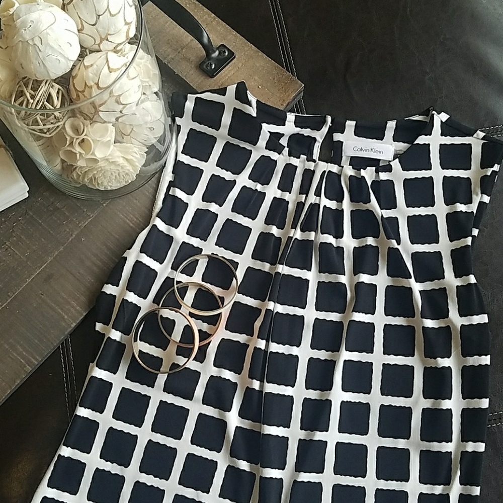 Black and white, Calvin Klein blouse